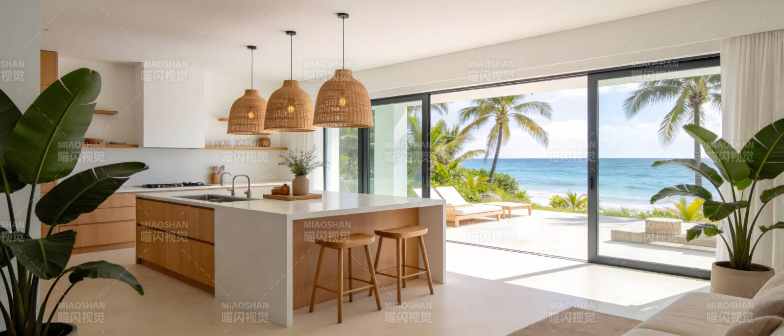 海滨现代厨房图片