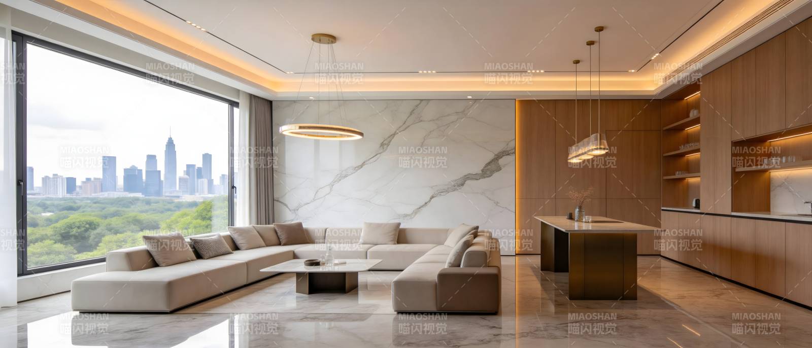 现代都市豪华客厅图片