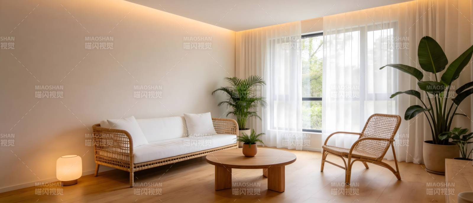 温馨现代客厅一角图片