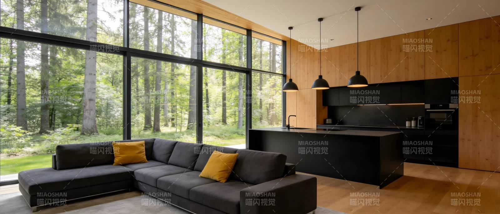 现代森林客厅设计图片