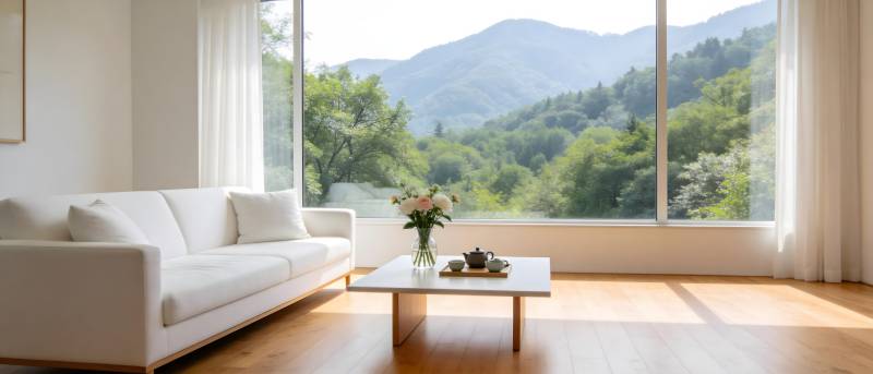 山景客厅 宁静自然图片
