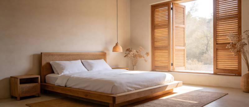 温馨木质卧室图片