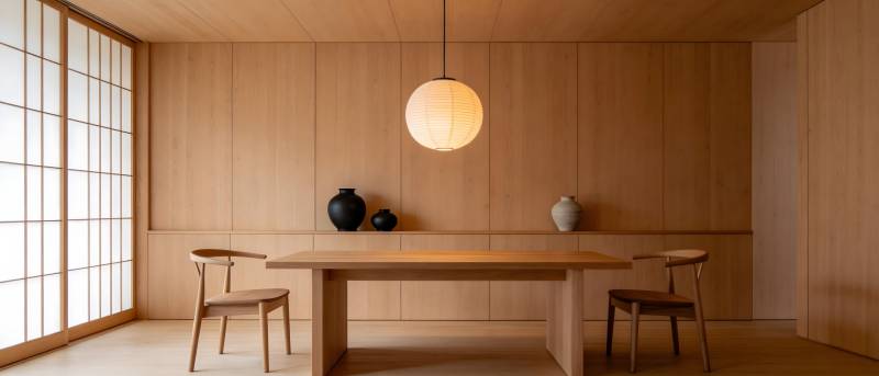 日式简约餐桌空间图片