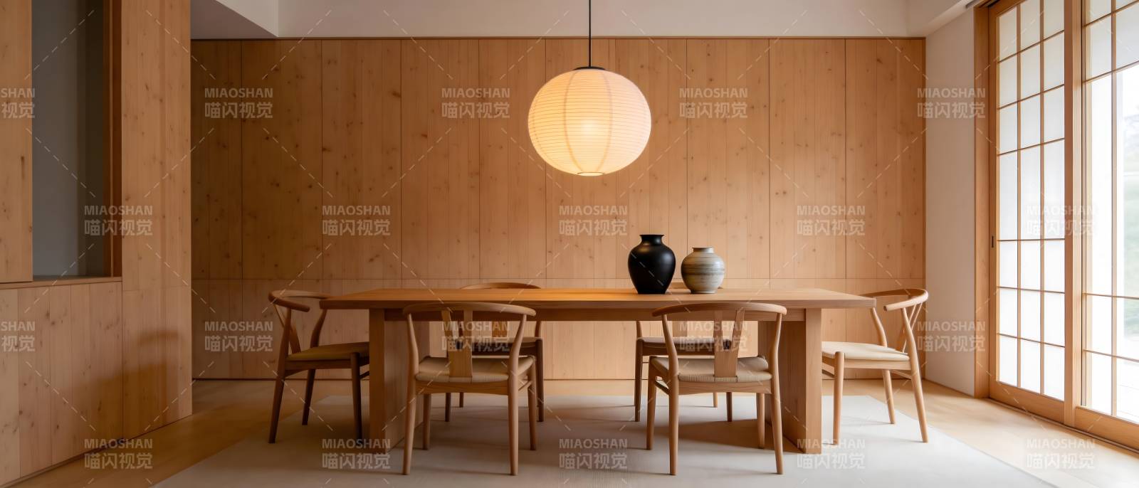 日式简约餐桌空间图片