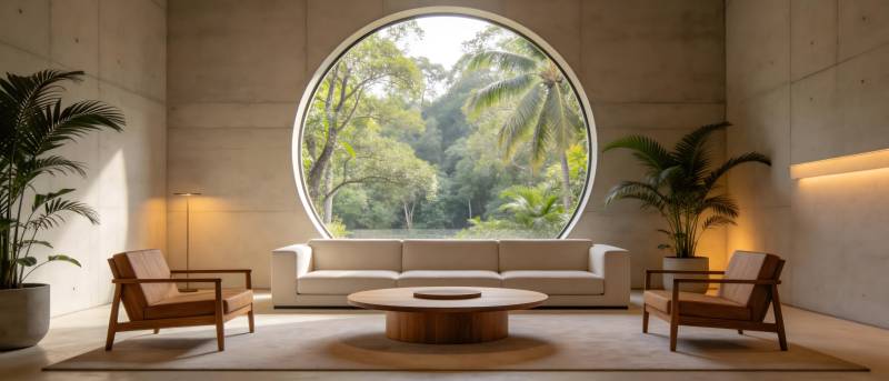 现代客厅自然光景图片