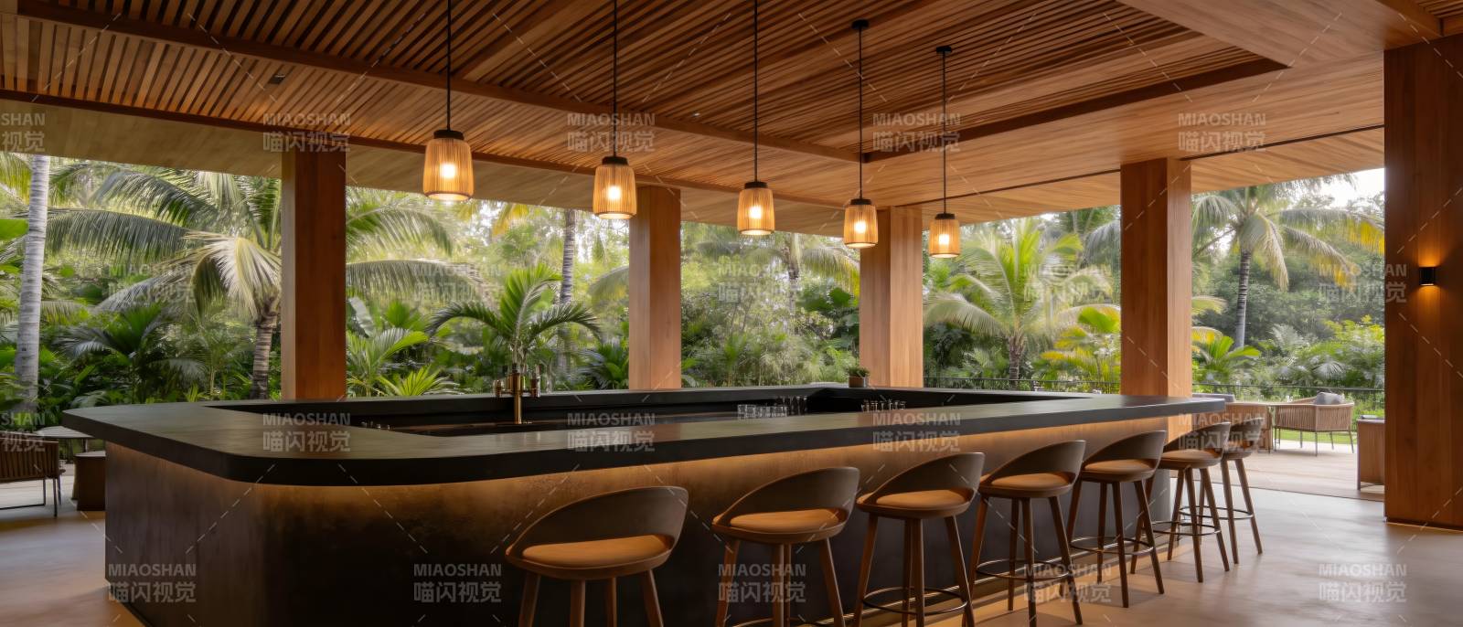 热带风情吧台图片