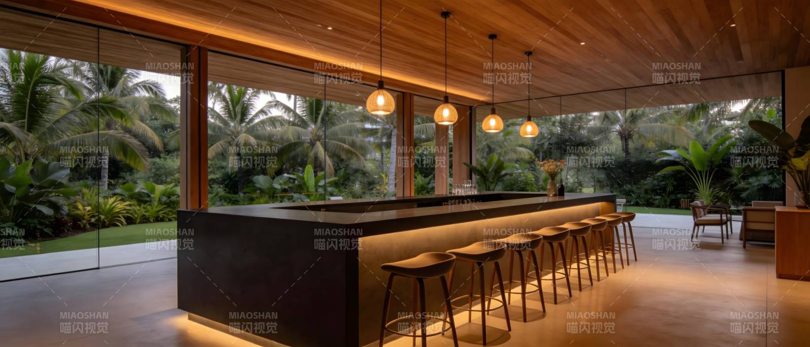 现代简约吧台设计图片