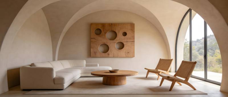 现代拱形客厅设计图片