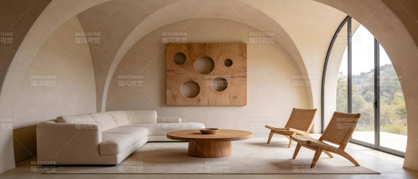 现代拱形客厅设计图片