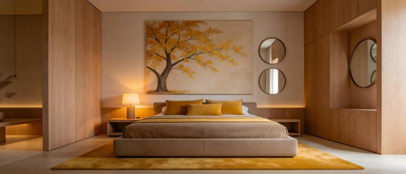 温馨卧室秋意浓图片