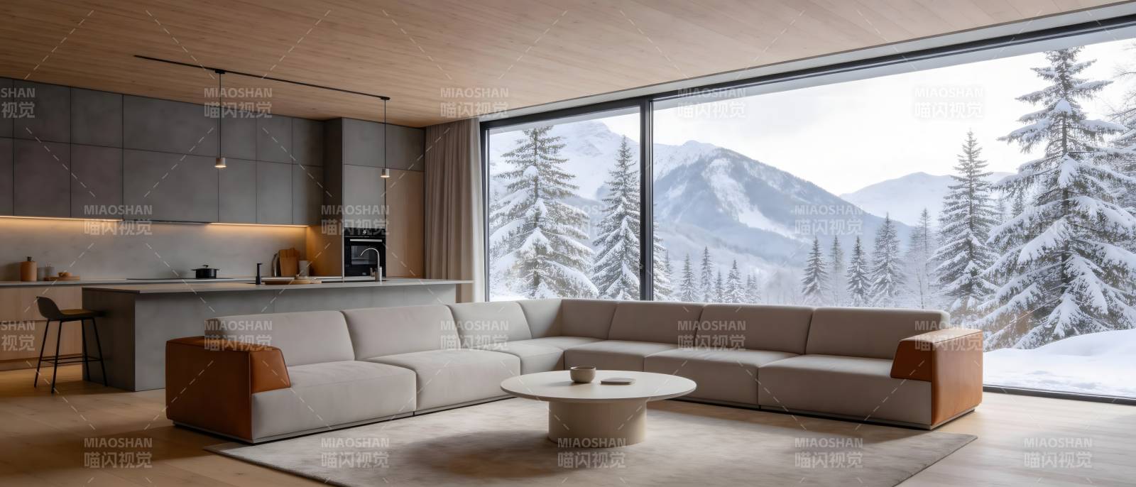 雪山客厅美景图片