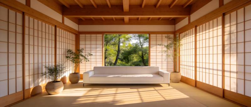 日式禅意客厅图片