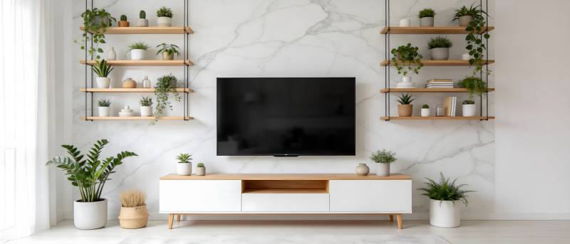 现代简约客厅布置图片