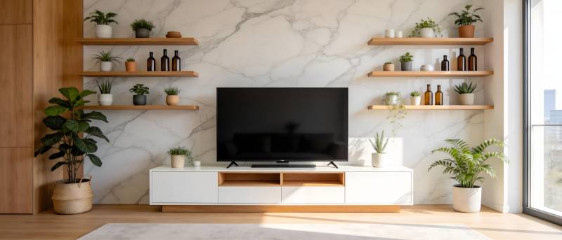 现代客厅电视墙设计图片