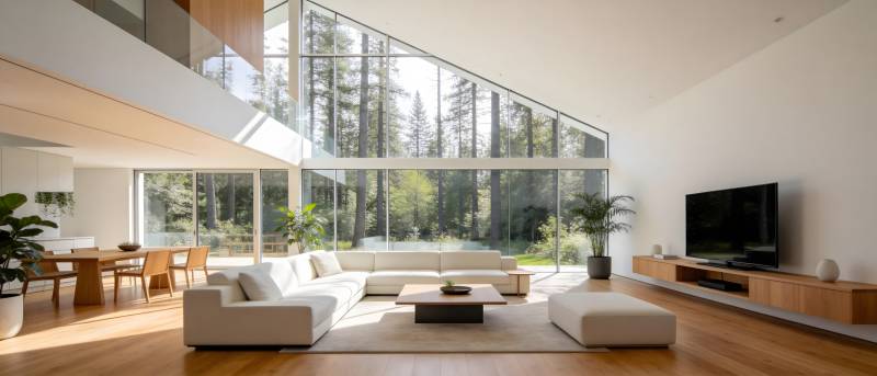 现代森林客厅图片