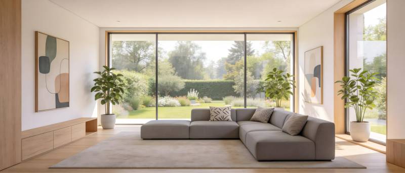 现代客厅全景图图片