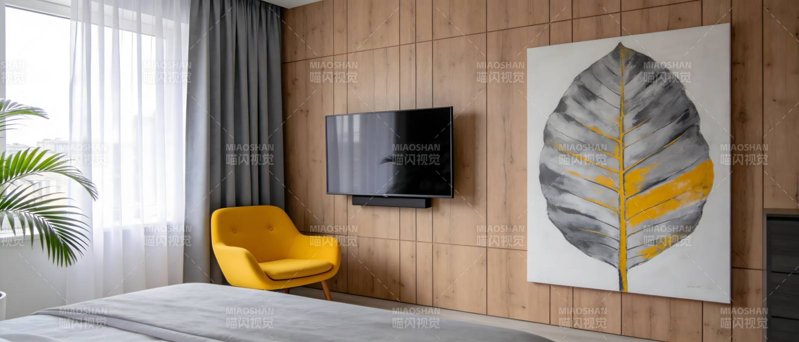 现代卧室艺术装饰图片