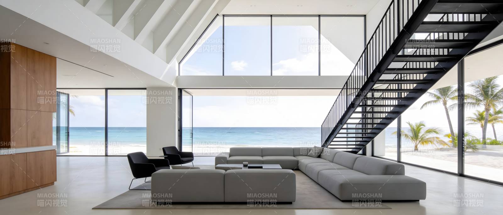 海边现代客厅图片