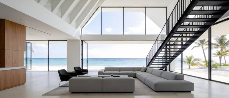 海边现代客厅图片