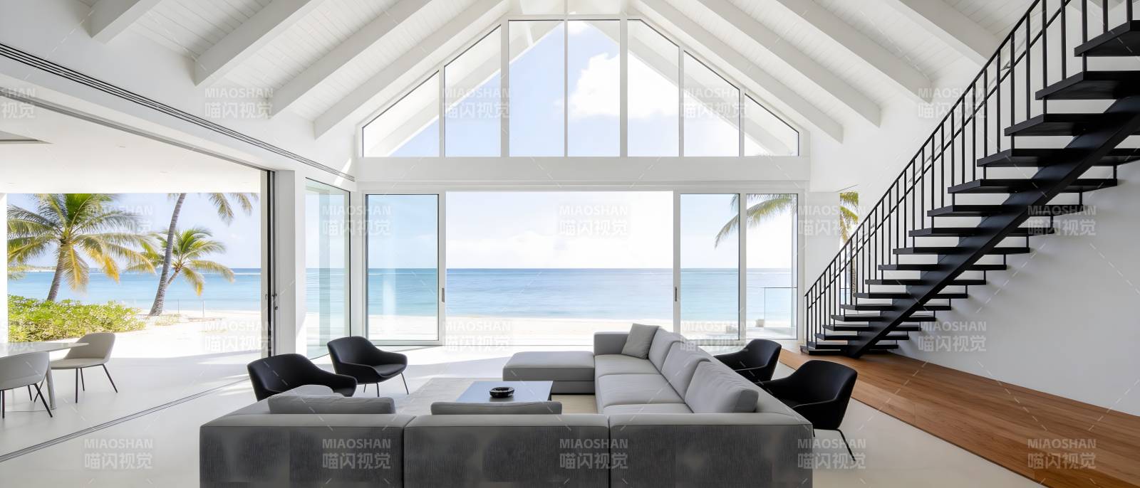 海边现代客厅图片