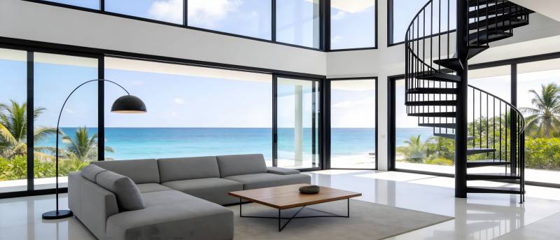 海景现代客厅图片