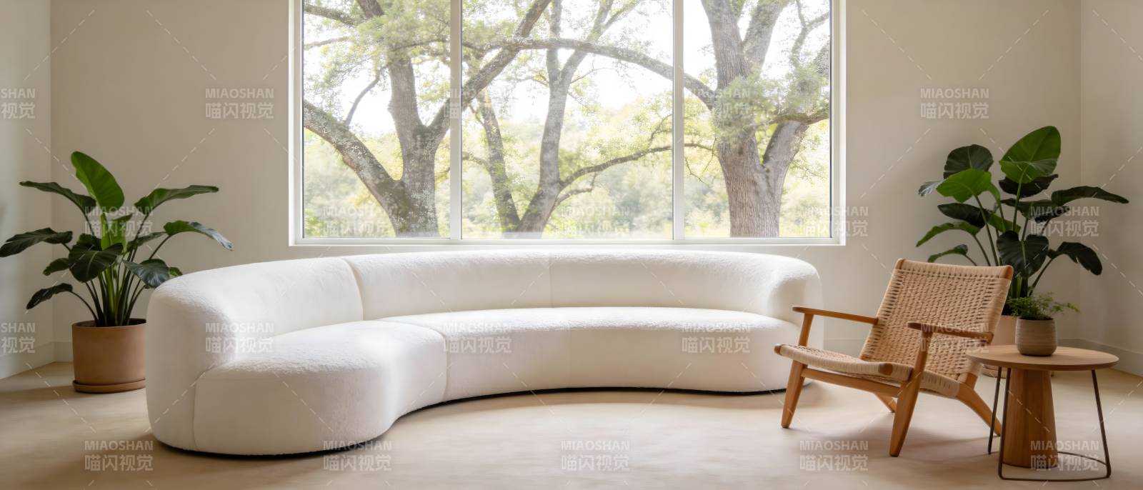 现代简约客厅一角图片