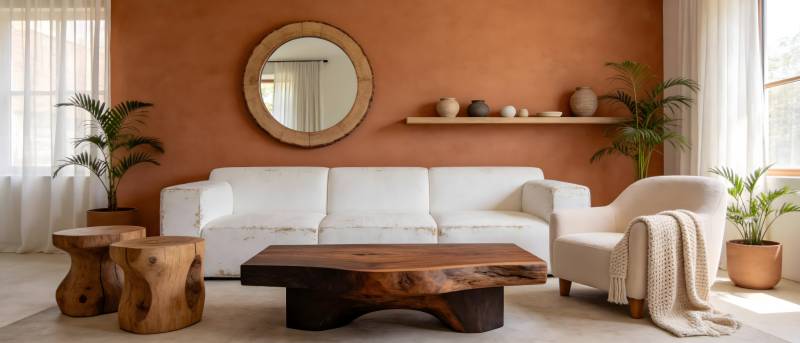 温馨现代客厅一角图片