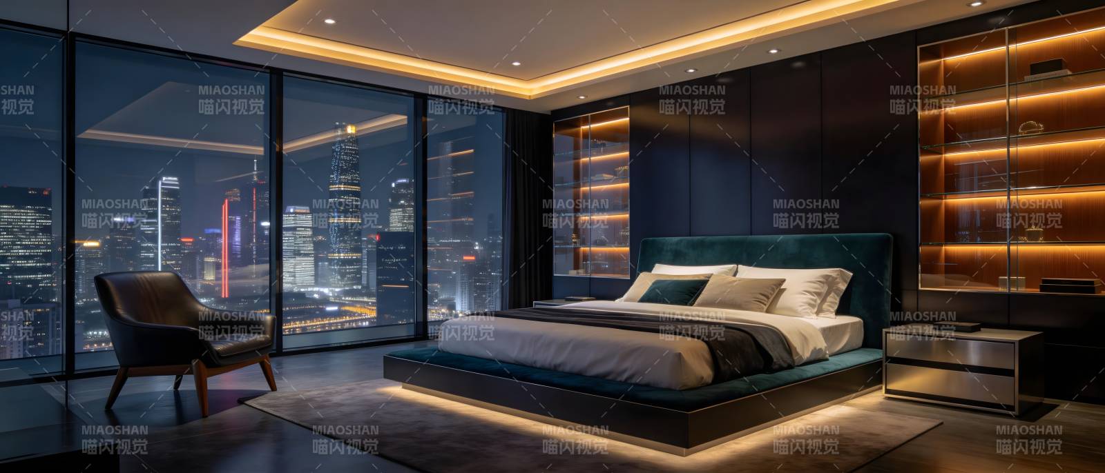 都市夜景卧室图片
