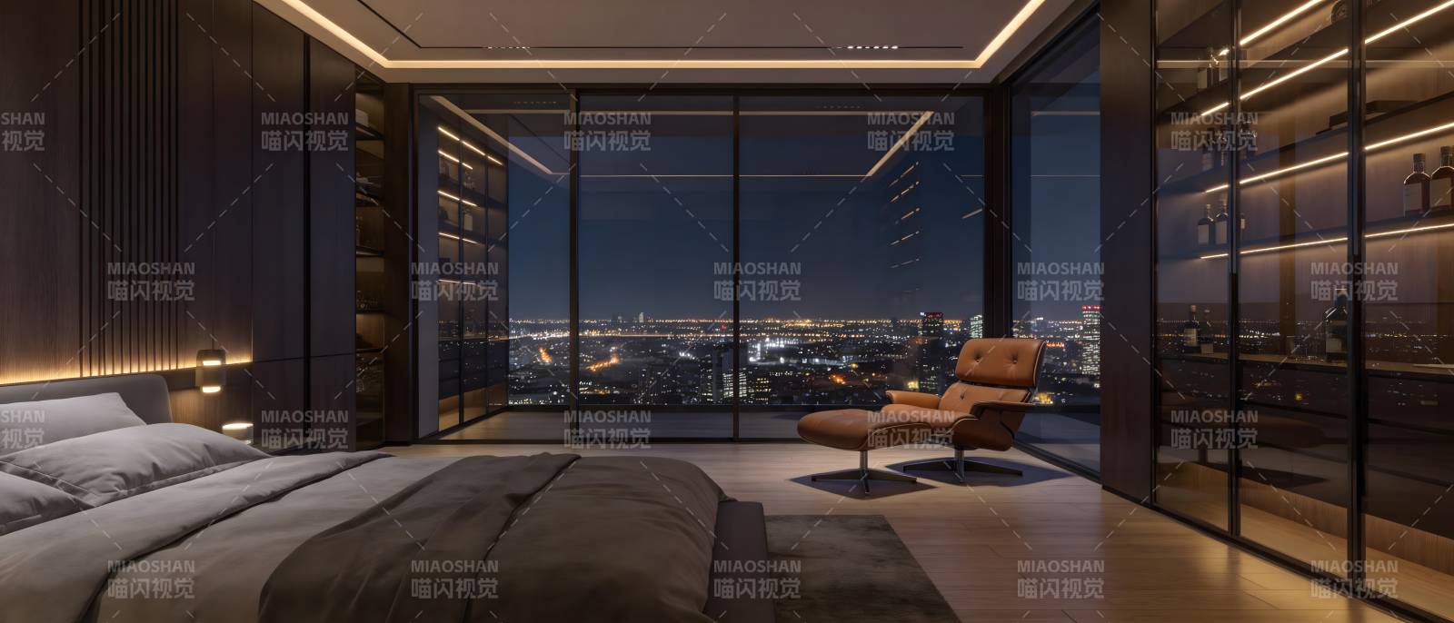 都市夜景卧室图片