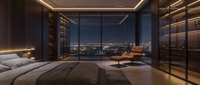 都市夜景卧室图片