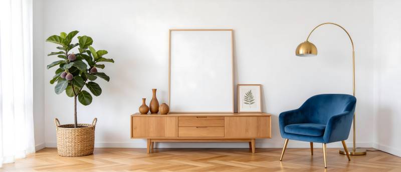 现代简约客厅一角图片