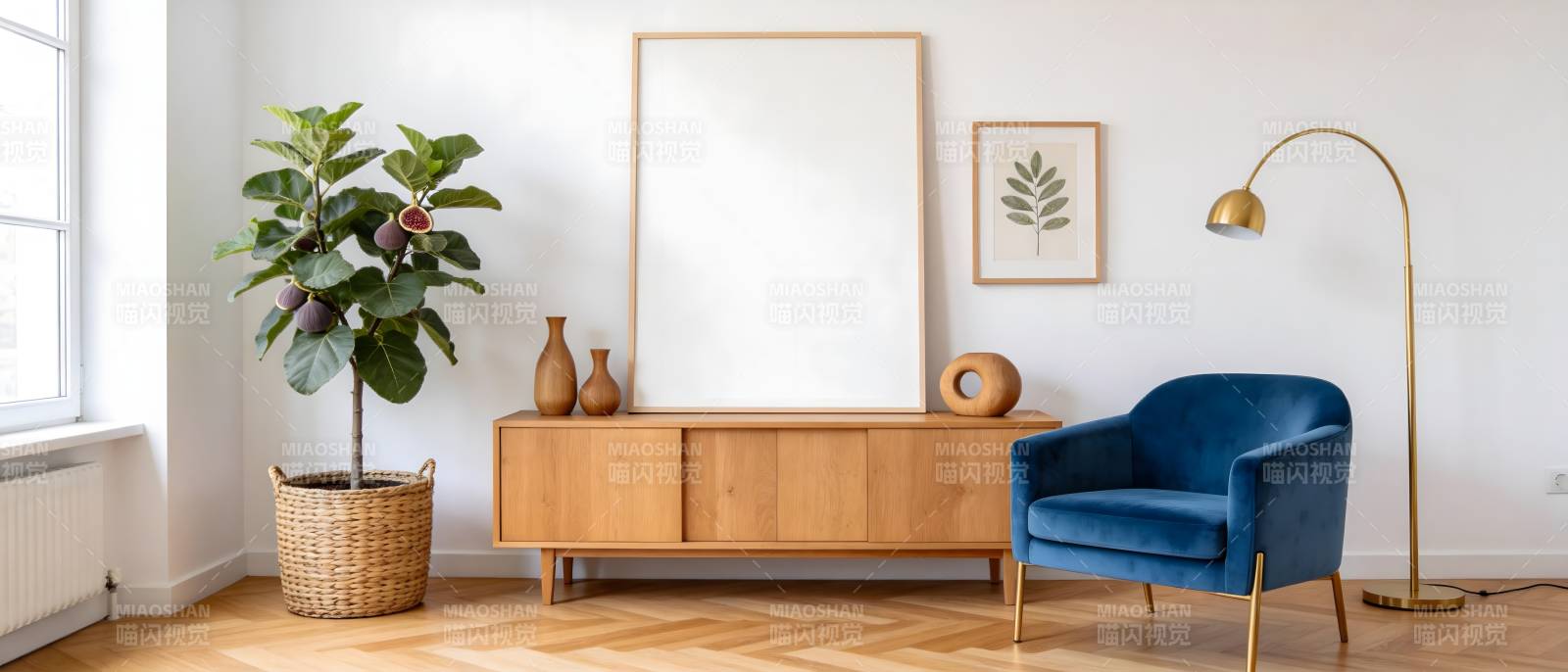 现代简约客厅一角图片