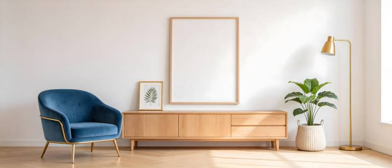 简约现代客厅一角图片