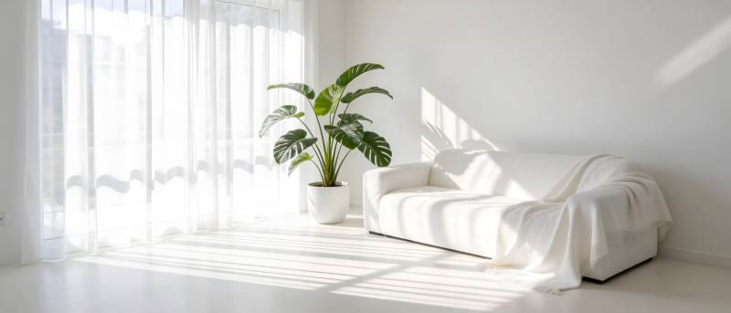 阳光下的简约客厅图片