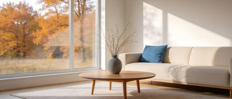 秋日客厅静谧景图片