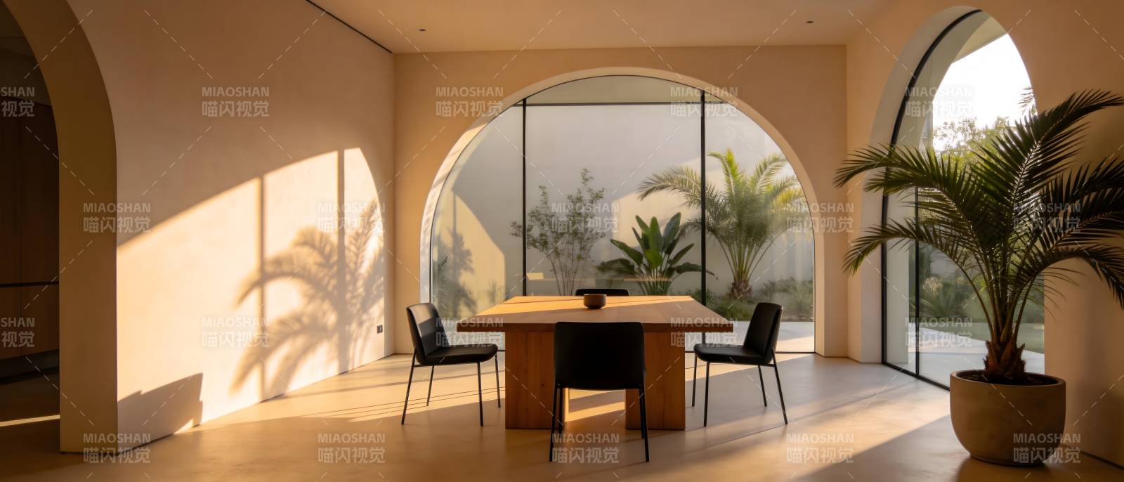 阳光下的现代客厅图片