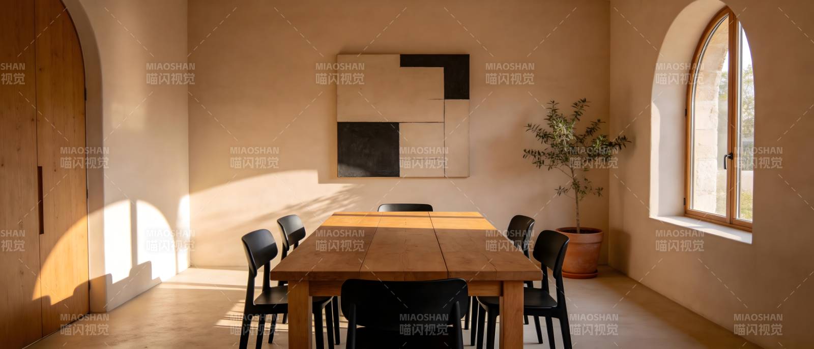 简约木质餐厅空间图片