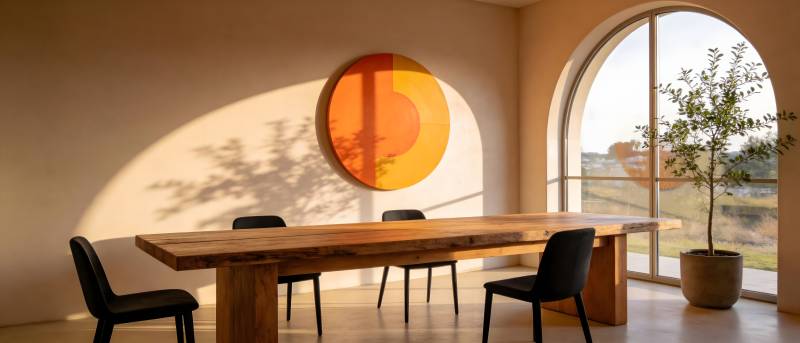 现代简约餐桌设计图片