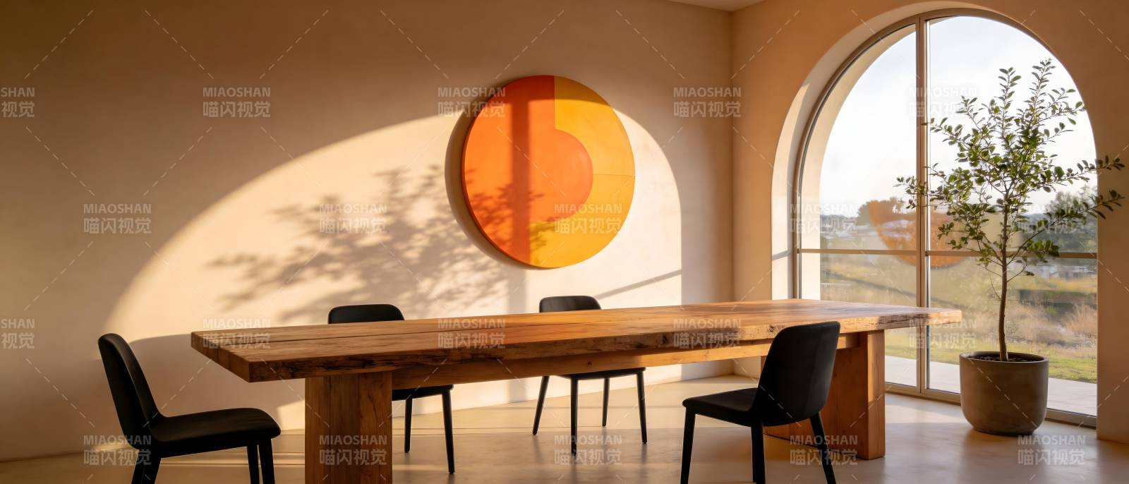 现代简约餐桌设计图片