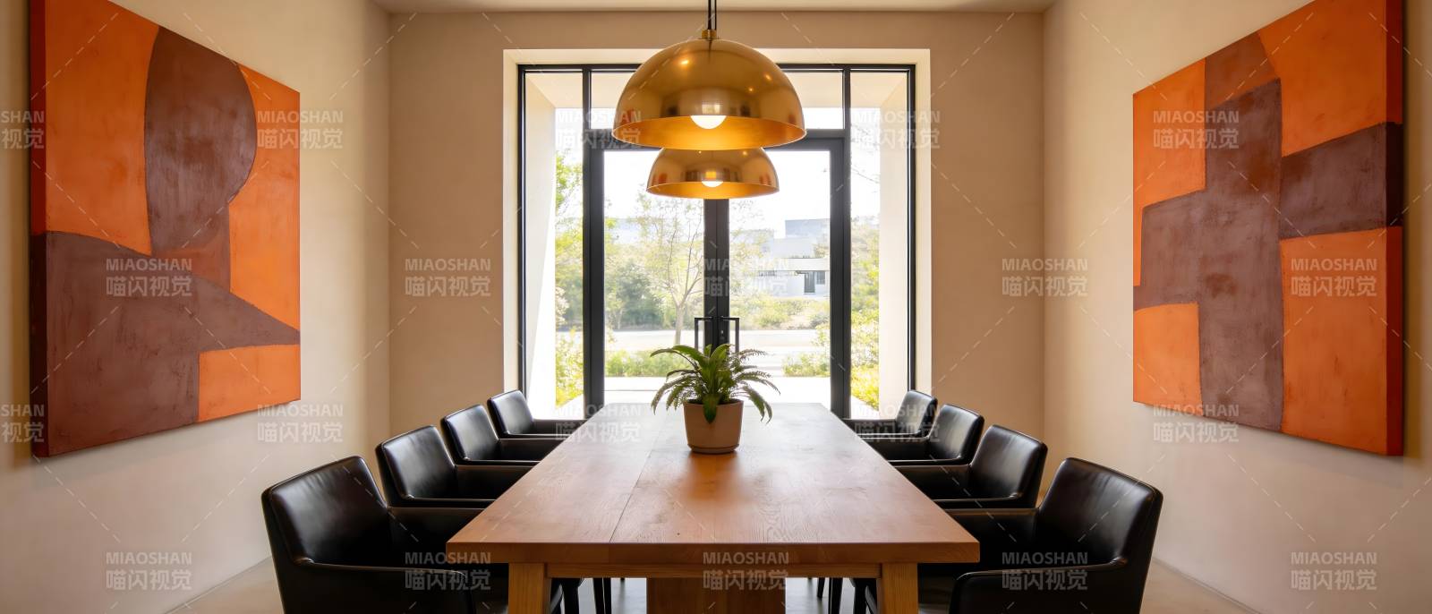 现代简约会议室图片