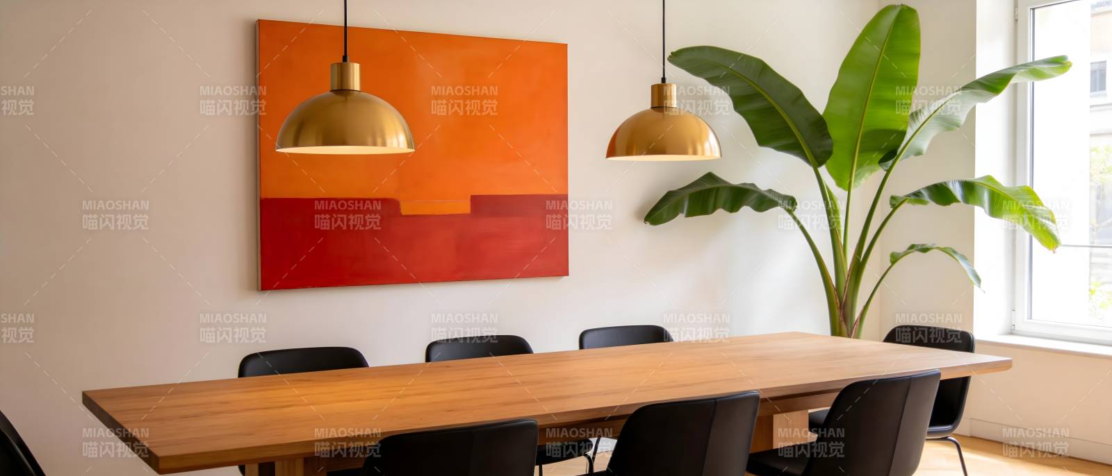 现代简约餐厅一角图片