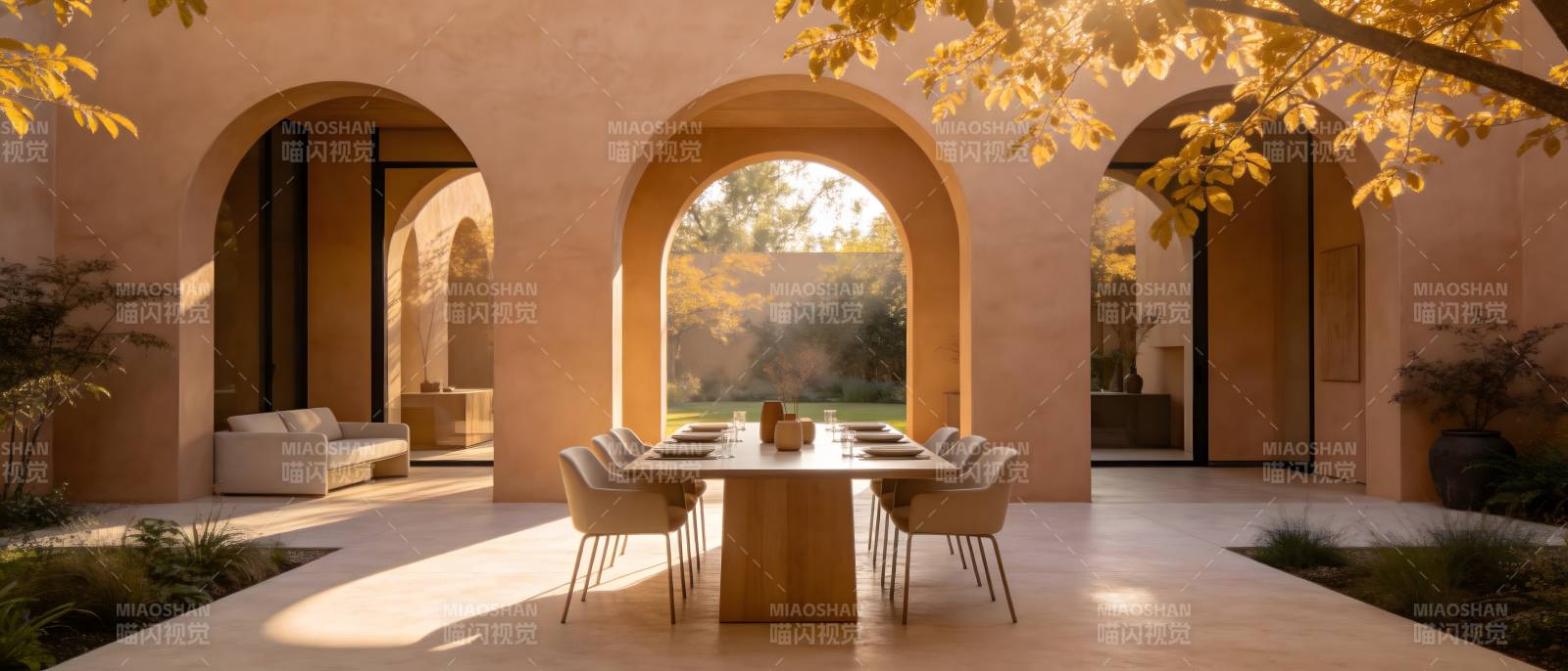 庭院秋光静谧美图片