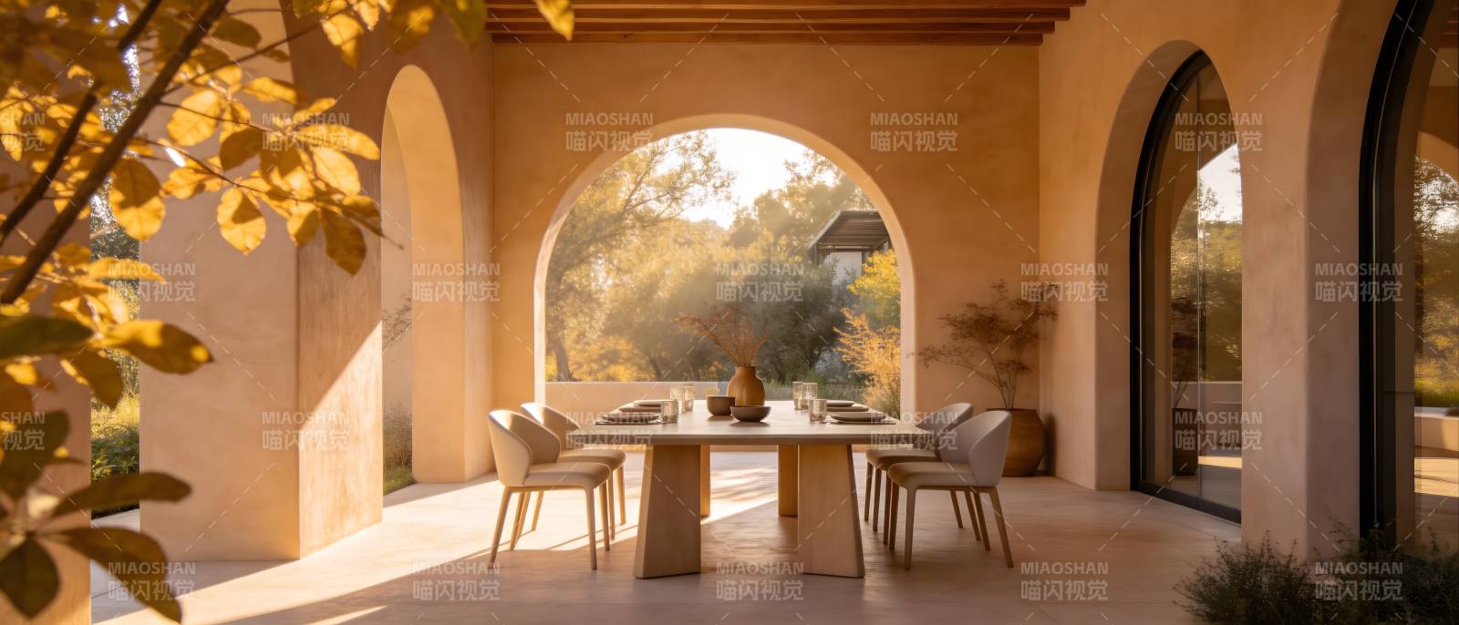 庭院雅座 秋意盎然图片