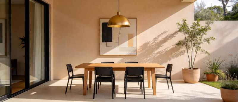 现代简约庭院餐桌图片