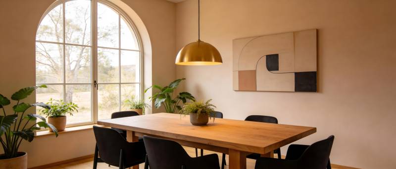 现代简约餐厅一角图片