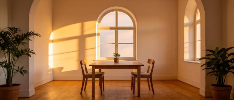 阳光洒落的静谧角落图片