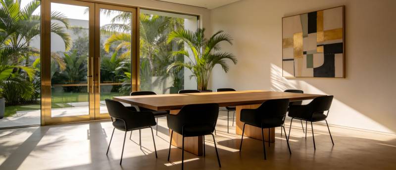 现代简约会议室图片