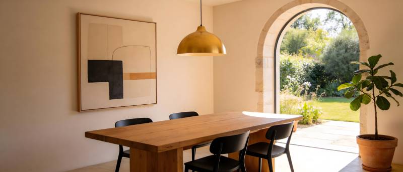 简约餐厅 自然光景图片