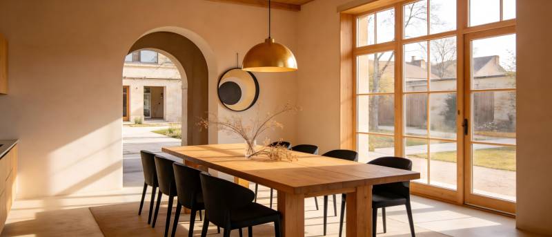 温馨现代餐厅一角图片