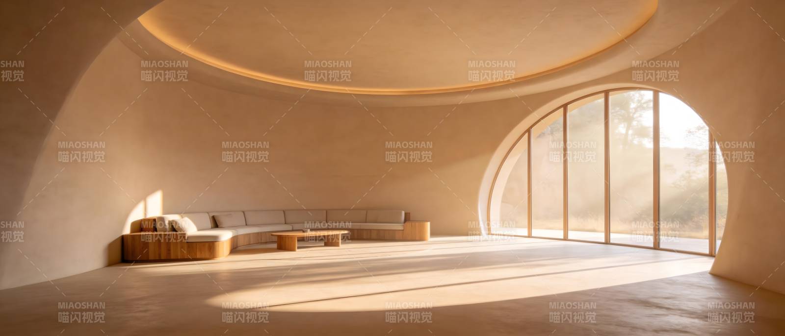 极简穹顶空间图片